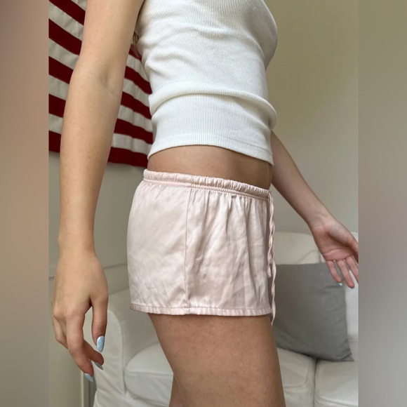 Brandy melville pink silky Felicity pajama shorts - Picture 3 of 3